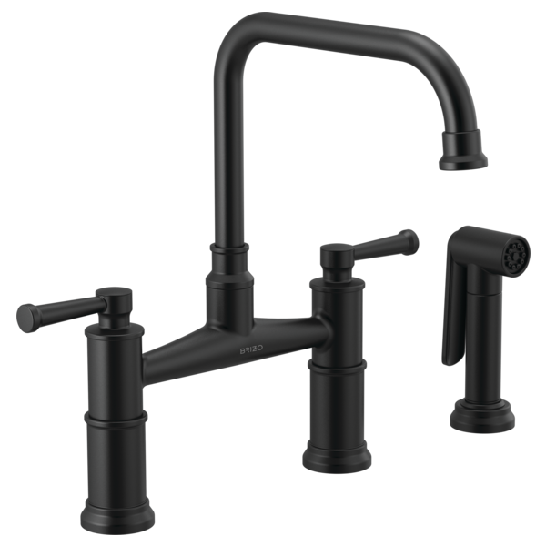 ARTESSO® Bridge Faucet with Side Sprayer Brizo 62525LF-BL