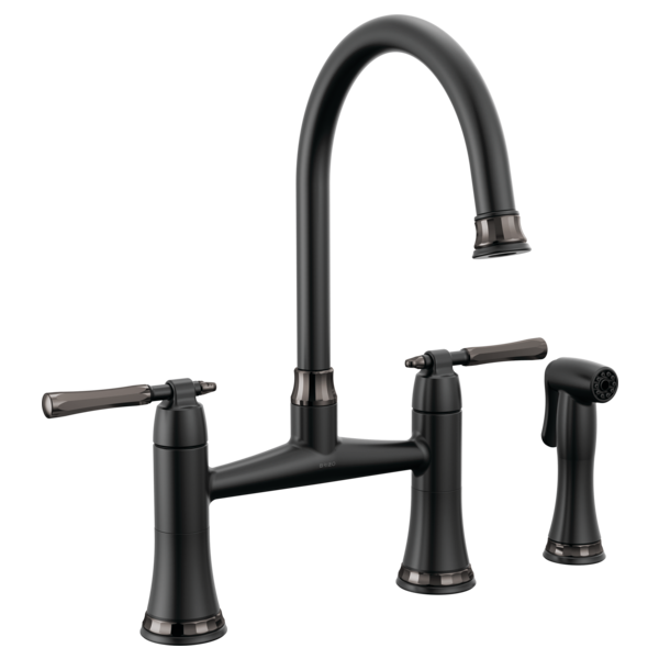 TULHAM™ Bridge Kitchen Faucet with Side Spray Brizo 62558LF-BLBNX