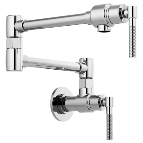 LITZE® Wall Mount Pot Filler with Knurled Handle Kit Brizo 62843LF-PC
