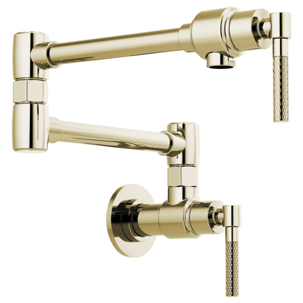 LITZE® Wall Mount Pot Filler with Knurled Handle Kit Brizo 62843LF-PN