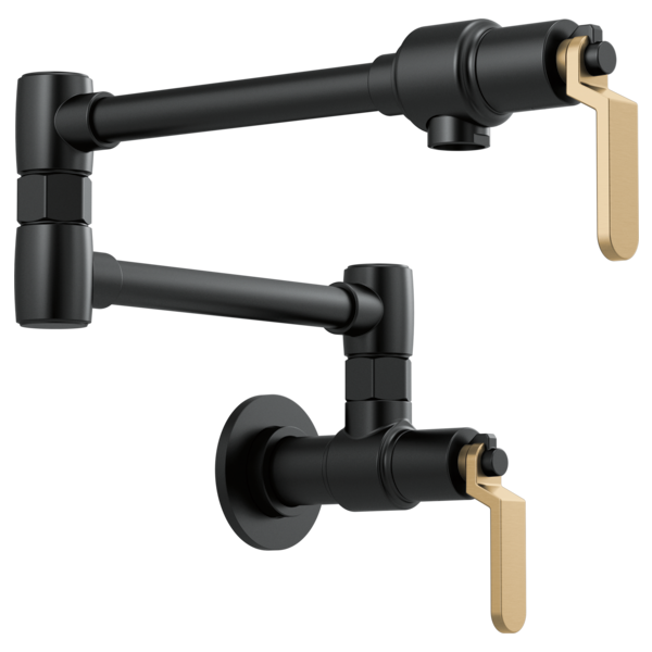 LITZE® Wall Mount Pot Filler with Industrial Handle Kit Brizo 62844LF-BLGL