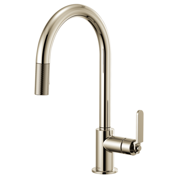 LITZE® Pull-Down Faucet with Arc Spout and Industrial Handle Brizo 63044LF-PN